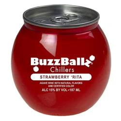 Buzzballz Chillers Strawberry Chiller Orange Texas Wine Based Cocktail - 187 Ml