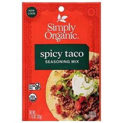 Simply Organic Seasoning Mix Taco Spicy Pouch - 1.13 Oz