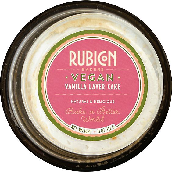 slide 1 of 1, Rubicon Bakers Vegan Vanilla Cake 4inch - Each, 11 oz