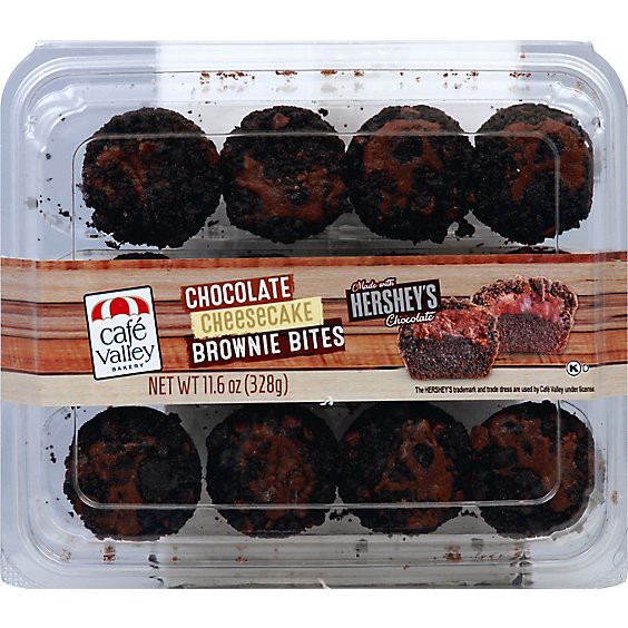 slide 1 of 1, Cafe Valley Bakery Chocolate Cheesecake Brownie Bites - 11.6oz, 10 oz
