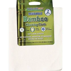 Naturezway Cleaning Cloth Bamboo Reusable Pack - 2 Count