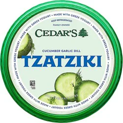 Cedars Tzatziki Cucumber Garlic Dill Tub - 12 Oz
