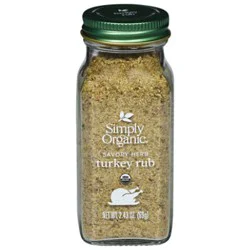 Simply Organic Spice Savory Herb Turkey Rub Jar - 2.43 Oz