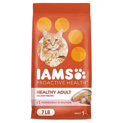 Iams Proactive Health With Salmon Cat Kibble Adult Healthy Dry Cat Food - 7 Lbs