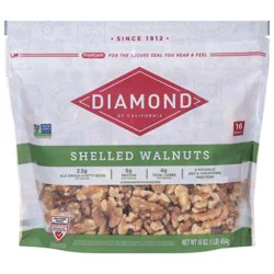 Diamond Walnuts Shelled - 16 Oz