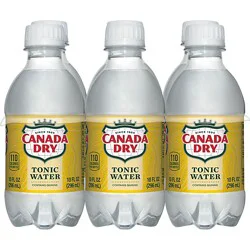 Canada Dry Tonic Water Plastic Bottles - 6-10 Fl. Oz.