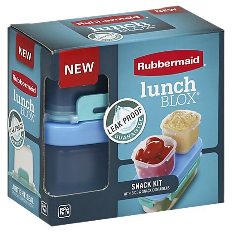 slide 1 of 1, Rubbermaid Lunch Blox Snack Kit Leak Proof With Side & Snack Containers Box - Each, 1 ct