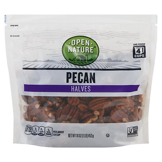 slide 1 of 1, Open Nature Pecan Halves - 16 Oz, 16 oz