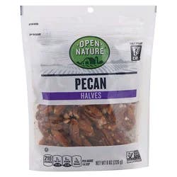 Open Nature Pecan Halves - 8 Oz