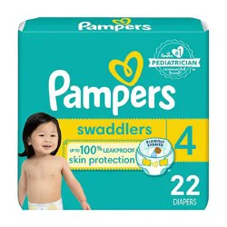 Pampers Swaddlers Active Size 4 Baby Diaper - 22 Count