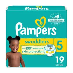 Pampers Swaddlers Active Size 5 Baby Diaper - 19 Count