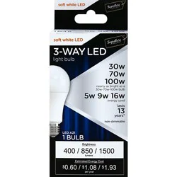 Signature Select Light Bulb Led 3 Way 5w 9w 16w A21 - Each