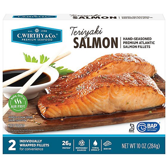slide 1 of 13, C.wirthy Teriyaki Salmon Portions - 10 Oz, 10 oz