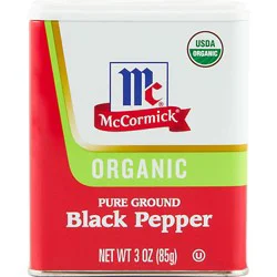 Mccormick Ground Organic Black Pepper - 3 Oz