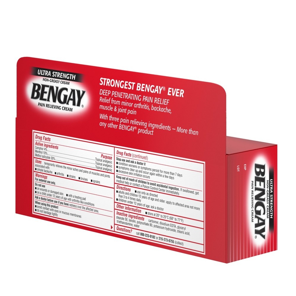 slide 5 of 6, BENGAY Ultra Strength Pain Relieving Cream - 4oz, 4 oz