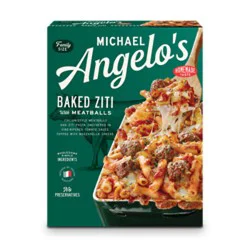 Michael Angelos Frozen Food Italian Style Baked Ziti With Meatballs - 28 Oz