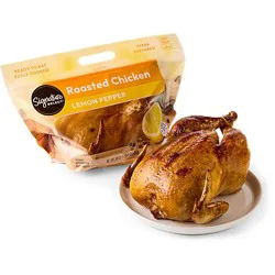 Signature Cafe Lemon Pepper Whole Rotisserie Chicken Hot - Each (Available After 10 Am)