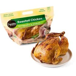 Signature Cafe Rosemary & Garlic Whole Rotisserie Chicken Hot - Each (Available After 10 Am)