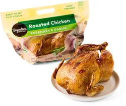 Signature Cafe Rosemary & Garlic Whole Rotisserie Chicken Hot - Each (Available After 10 Am)