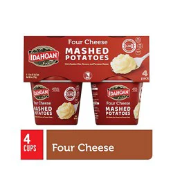 Idahoan Four Cheese Mashed Potatoes Cups - 4-1.5 Oz