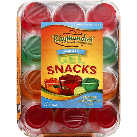 slide 1 of 1, Raymundos Sugar Free Assorted Gel - 12-3.25 Oz, 12 ct; 3.25