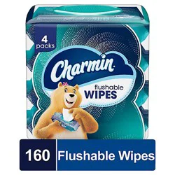 Charmin Flushable Wipes 4 Packs - 160 Count