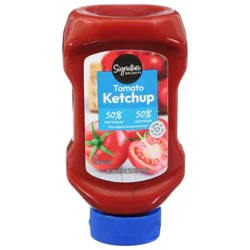 Signature Select Ketchup Tomato 50% Less Sodium 50% Less Sugar - 19.5 Oz