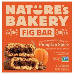 Natures Bakery Fig Bar Stone Ground Whole Wheat Pumpkin Spice - 6-2 Oz