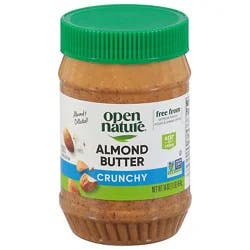Open Nature Almond Butter Crunchy - 16 Oz