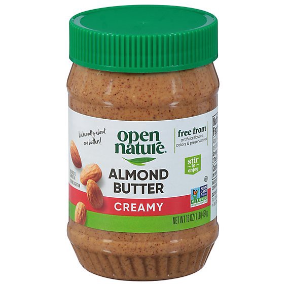 slide 1 of 1, Open Nature Almond Butter Creamy - 16 Oz, 16 oz