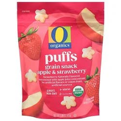O Organics Puffs Apple Strawberry - 1.48 Oz