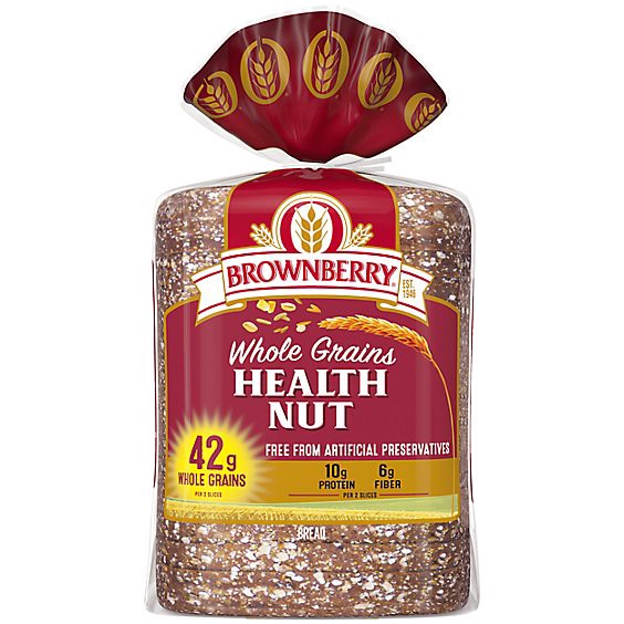 slide 1 of 10, Brownberry Whole Grains Health Nut Bread - 24 Oz, 24 oz