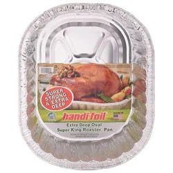Handi-Foil Pans Foil Super King Roaster Oval Extra Deep - Each