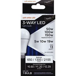 Signature Select Light Bulb Led 3 Way 5w 10w 19w A21 - Each