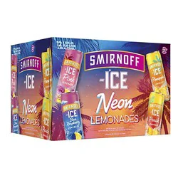 Smirnoff Ice Neon Lemonades Variety Pack Hard Seltzer Cans - 12-12 Oz