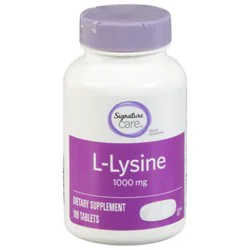 Signature Select/care L Lysine Hci 1000mg Dietary Supplement Tablet - 100 Count