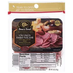 Boars Head Uncured Hard Salami In A Pouch - 5 Oz