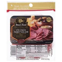 Boars Head Uncured Hard Salami In A Pouch - 5 Oz