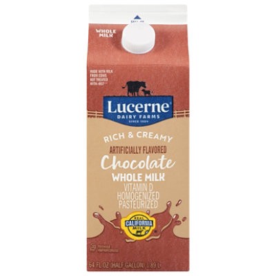 slide 1 of 1, Lucerne Milk Chocolate Whole - 1 Half Gallon, 1 ct