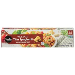 Signature Select Pasta Whole Wheat Spaghetti Thin - 16 Oz