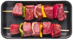 Beef Kabobs Teriyaki Marinated 1.5 Ounce Solution Service Case - 2 Lb