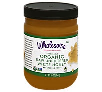 slide 1 of 1, Fair Trade Organic Raw Unfiltered White Honey, 16 oz