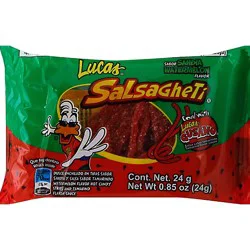 Lucas Salsagheti Hot Candy Strips Watermelon Flavor - 0.85 Oz