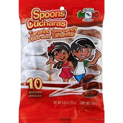 Mi Dulce Mexico Candy Spoons Cucharas Tamarind 10 Count - 3.53 Oz