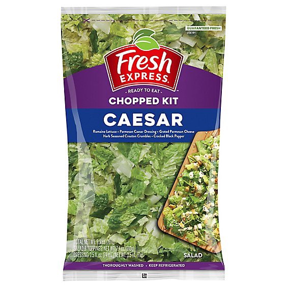 slide 1 of 1, Fresh Express Salad Chopped Caesar Kit - 10.4 Oz, 9.9 oz