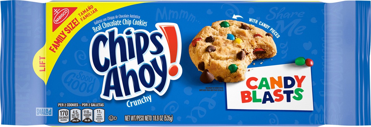 slide 3 of 12, Chips Ahoy! Candy Blast Family Size Cookies - 18.9 Oz, 18.9 oz