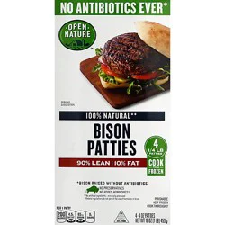 Open Nature Bison Hamburger Patties - 16 Oz.