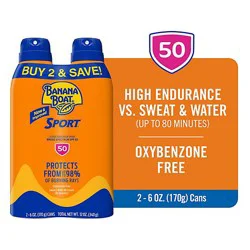 Banana Boat Sport Ultra Spf 50 Spray Sunscreen - 6 Oz
