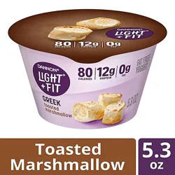 Light + Fit Greek Toasted Marshmallow Vanilla Nonfat Gluten Free Yogurt - 5.3 Oz