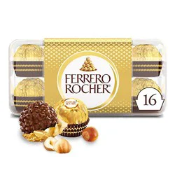 Ferrero Rocher Premium Milk Chocolate Hazelnut Chocolates - 16 Count